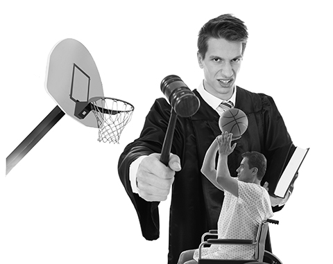 Wheelchair basketball and judge